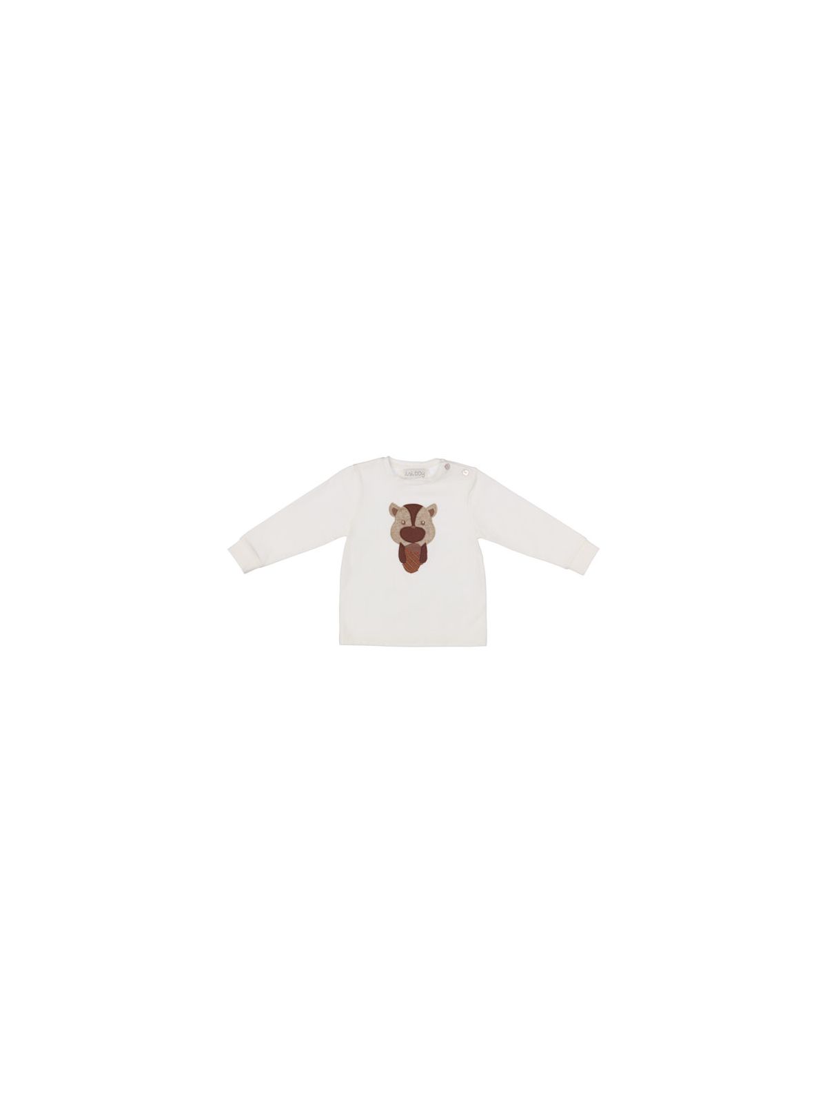 t-shirt in jersey con patch scoiattolo