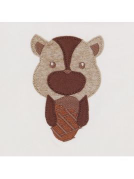 t-shirt in jersey con patch scoiattolo