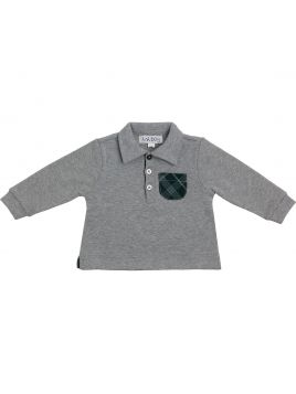 interlock polo with tartan finishings