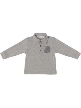 interlock polo with tartan finishings