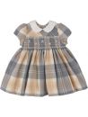 vestito in tartan moda con smock