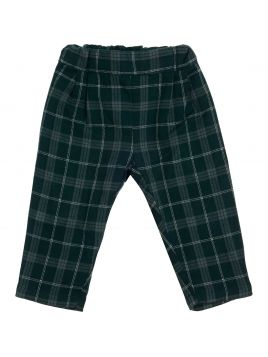pantaloni in tartan moda con elastico in vita