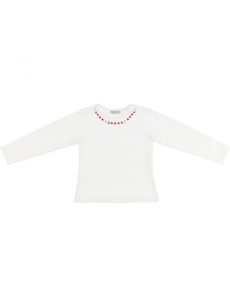 t-shirt in jersey con ricamo