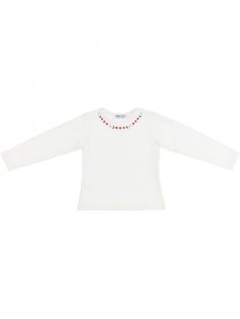 t-shirt in jersey con ricamo