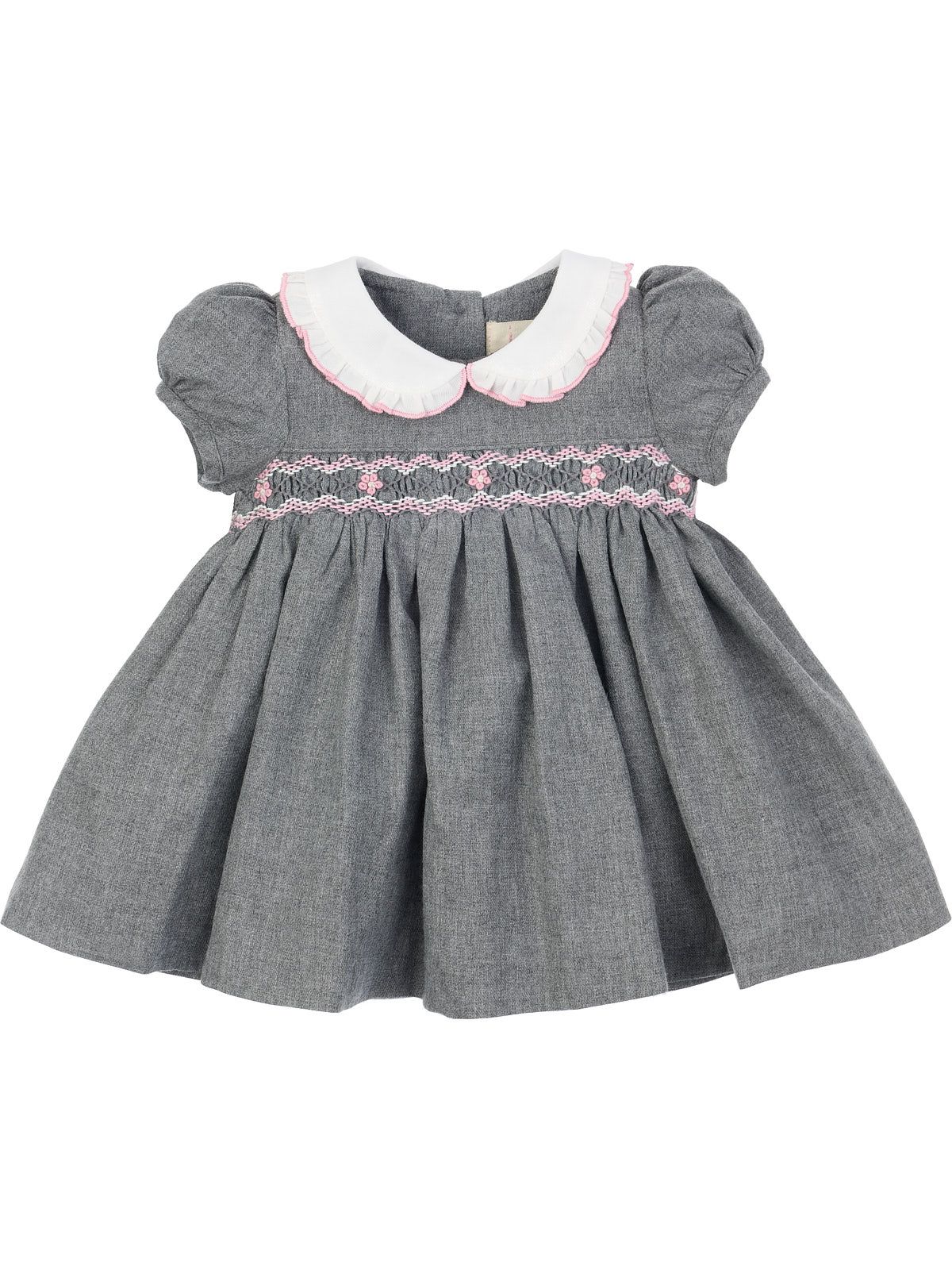 vestito in flanella con smock 