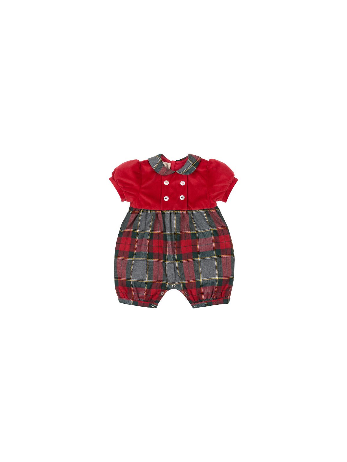 pagliaccetto in tartan e velluto