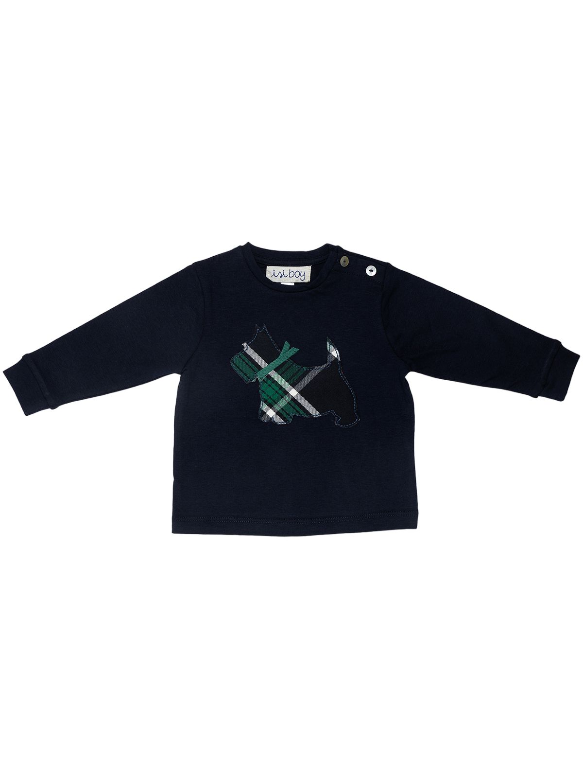 t-shirt in jersey con patch cane