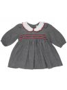 flannel dress with smock with LONG SLEEVES