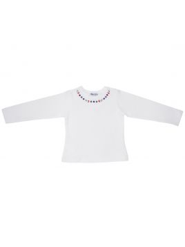 t-shirt in jersey con ricamo