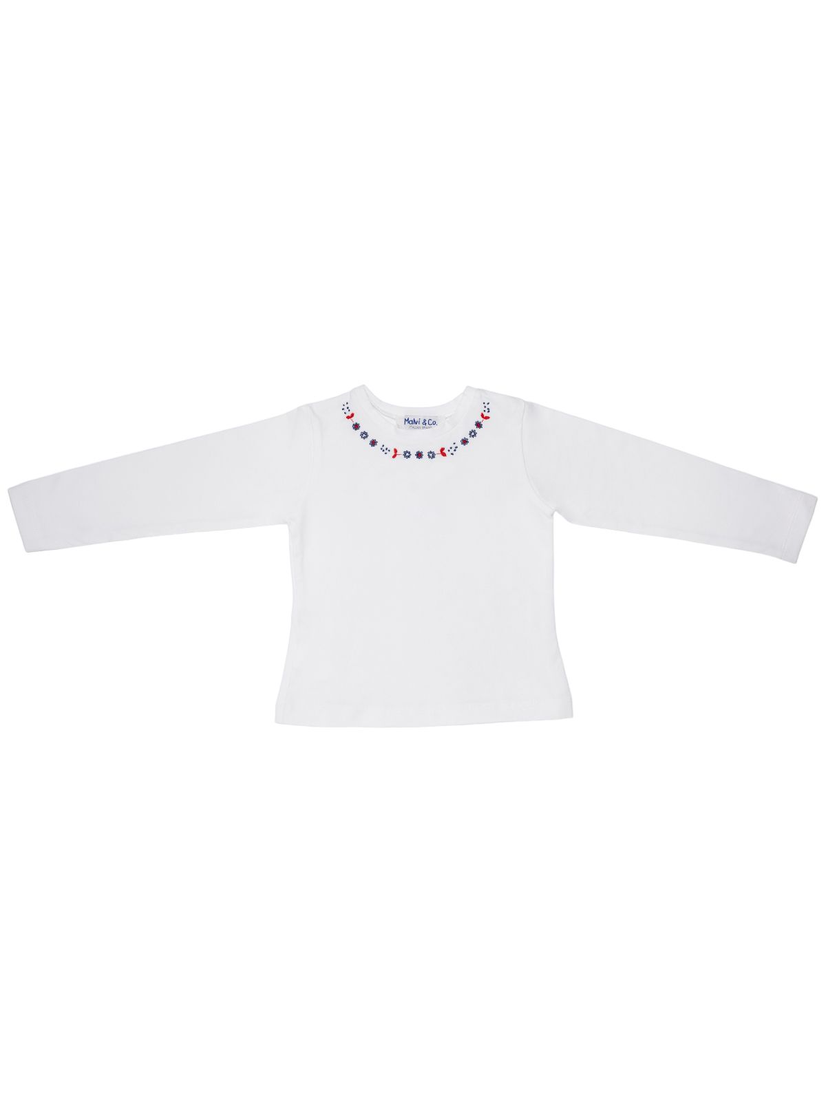 t-shirt in jersey con ricamo