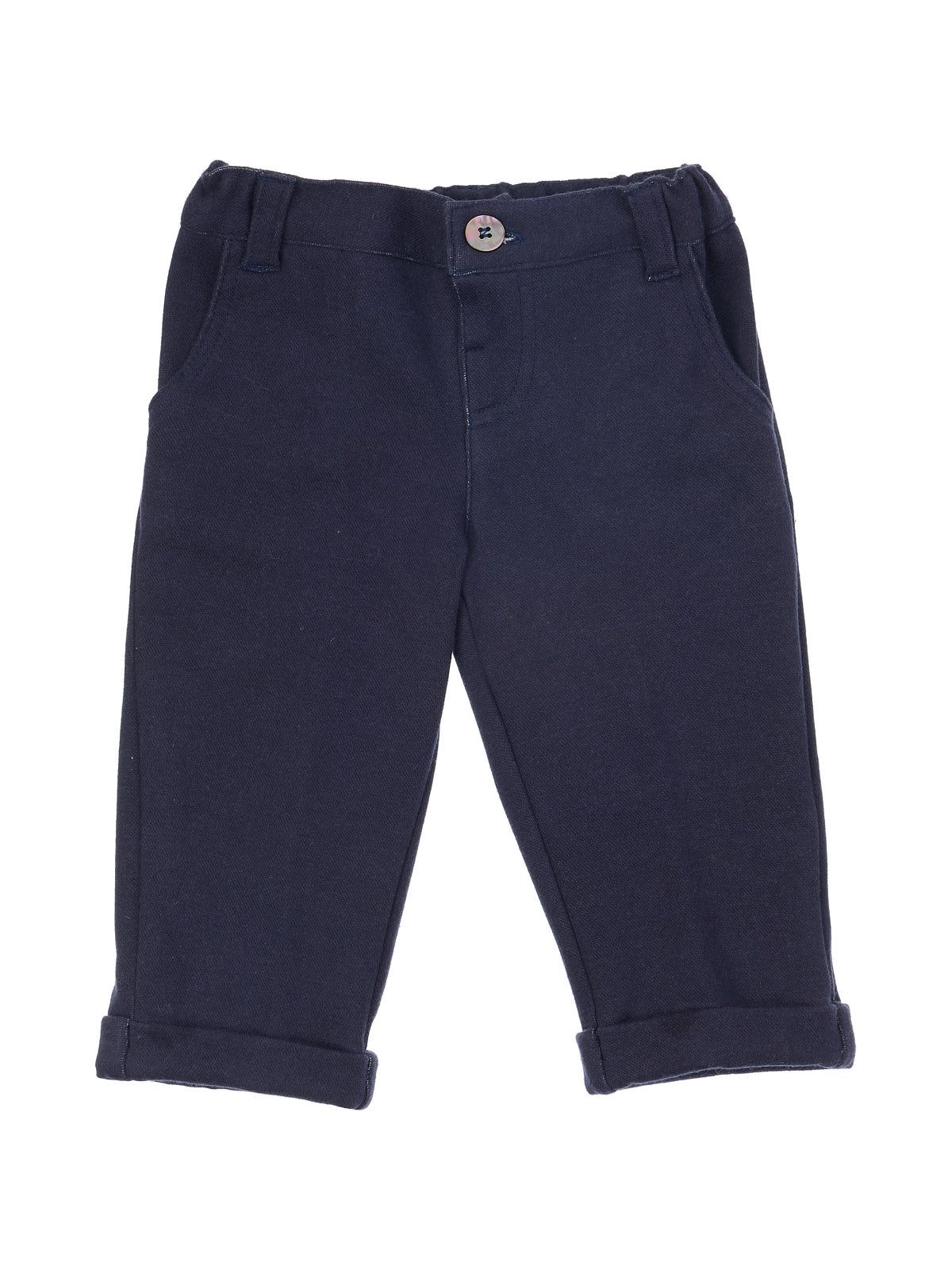 pantaloni in Punto Milano con risvolto