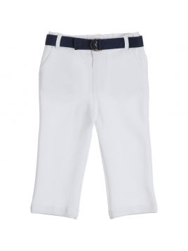 pantaloni chino in felpa piquet