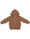 giacca in cotone con cappuccio e rifinture a vivo