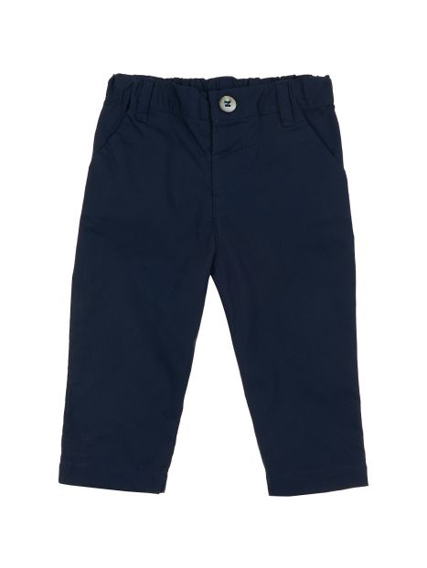 pantaloni in drill elasticizzato con tasche