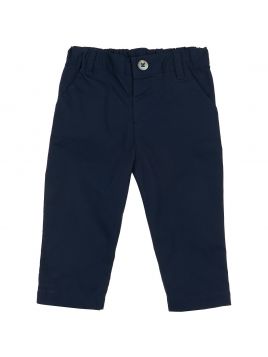 pantaloni in drill elasticizzato con tasche