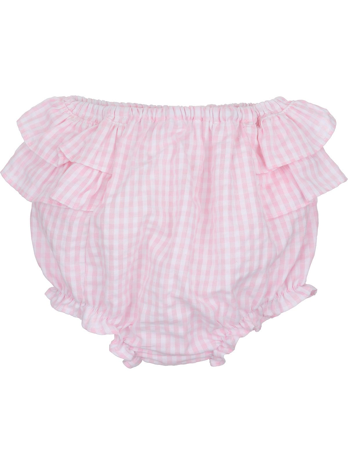 culotte a quadretti goffrati con frill 