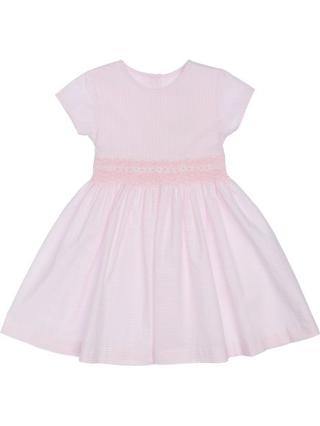 seersucker stripes dress with smock 