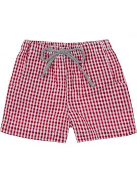 costume boxer a quadretti goffrati con tasche