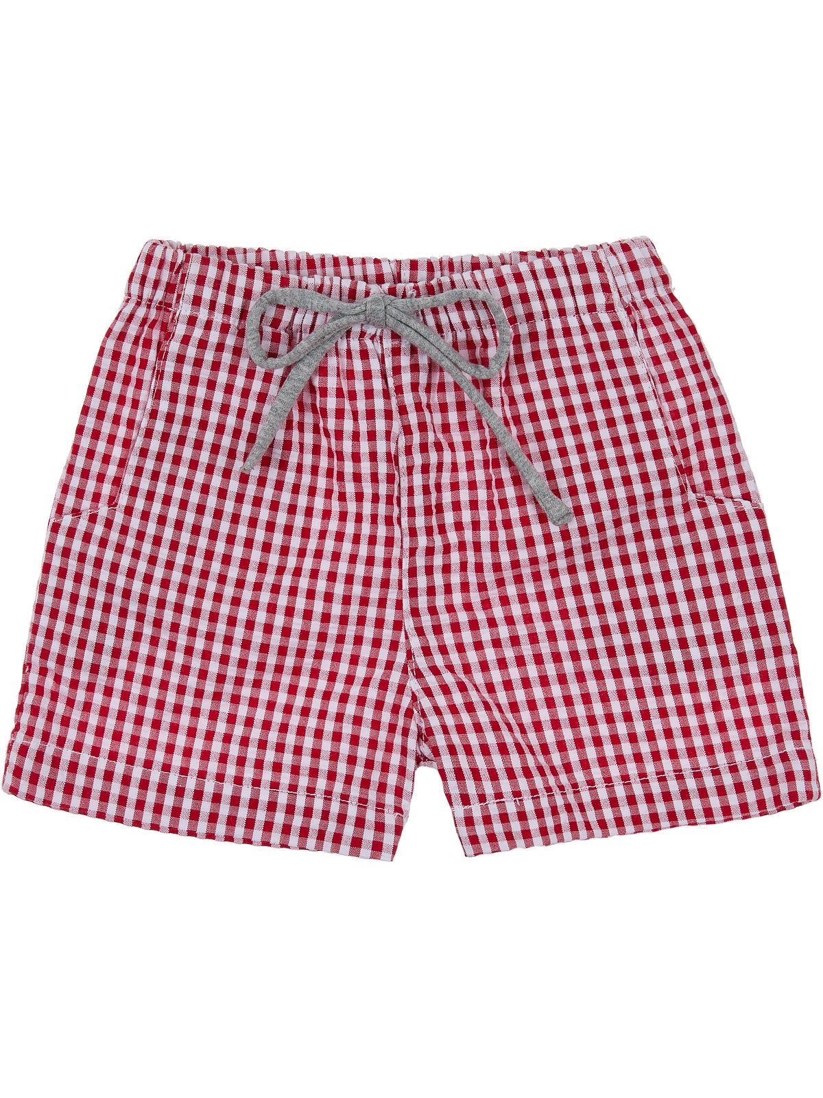 costume boxer a quadretti goffrati con tasche