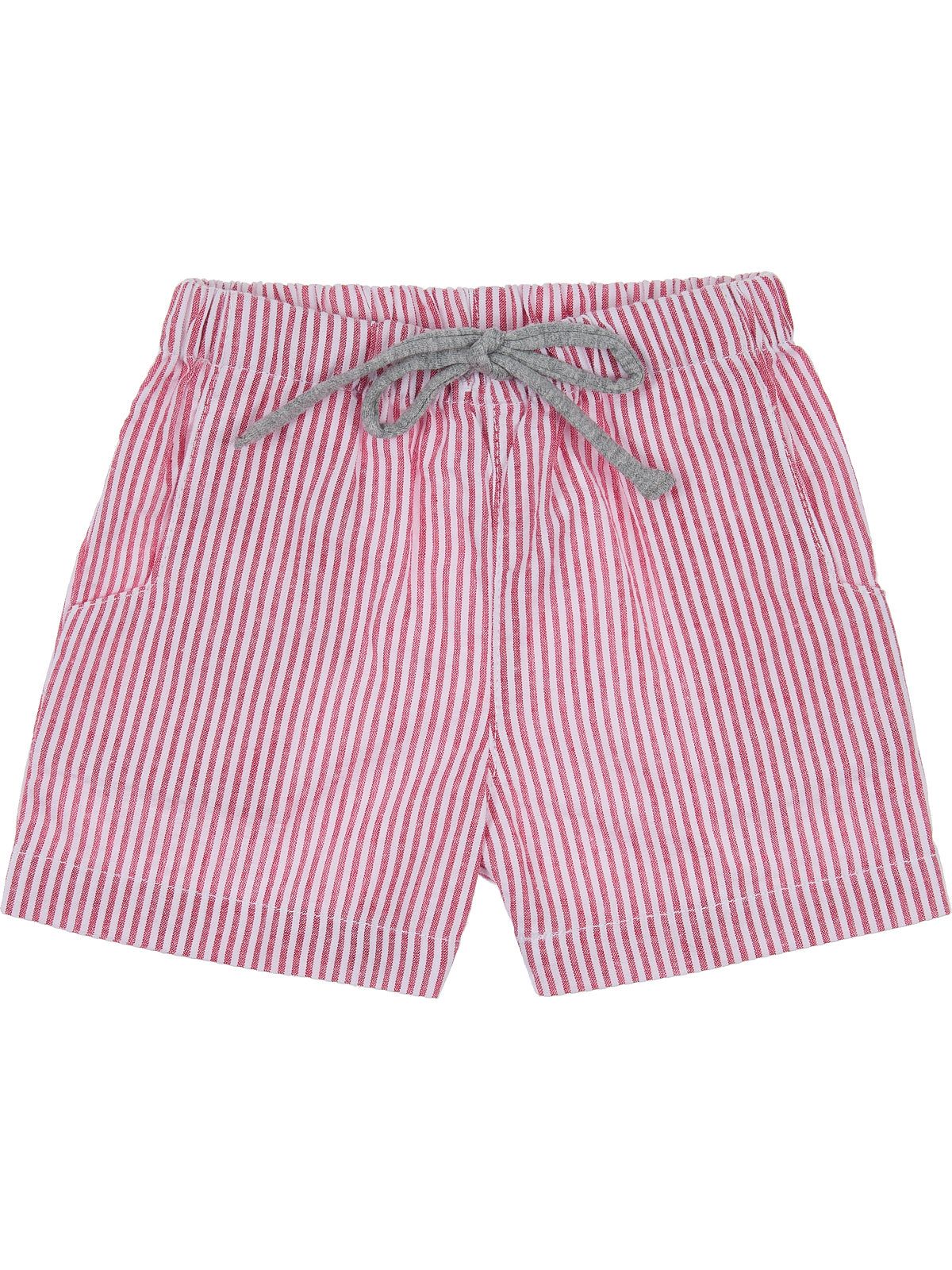 costume boxer a righe goffrate con tasche 