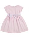 vestito in jersey con cintura a righe goffrate