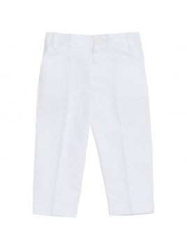 pantaloni in drill elasticizzato con tasche
