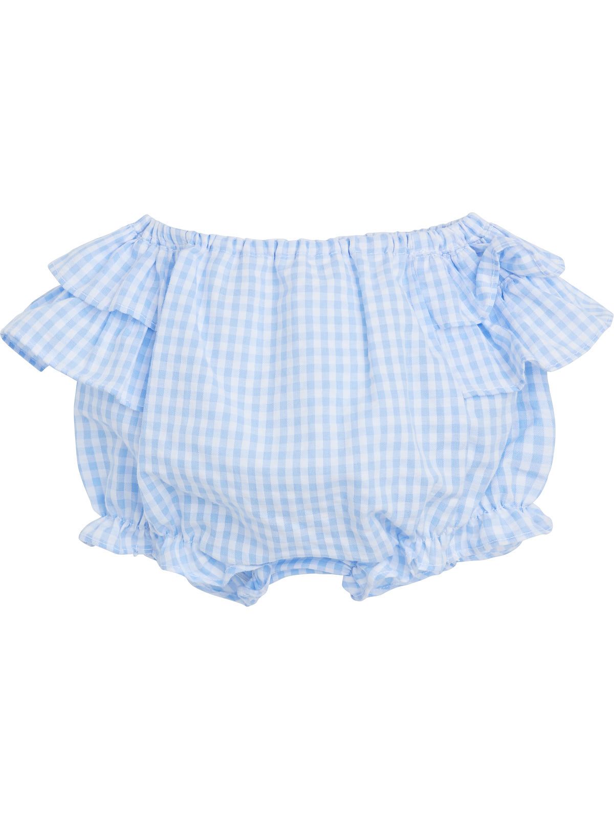 culotte a quadretti goffrati con frill 