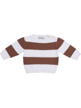 pullover in cotone a righe