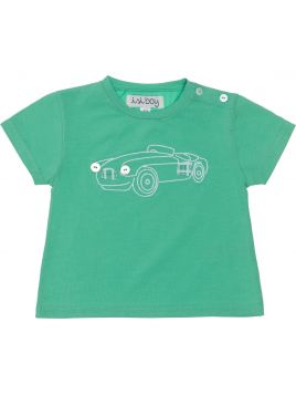 jersey T-shirt with car embroidery
