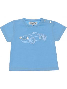 jersey T-shirt with car embroidery