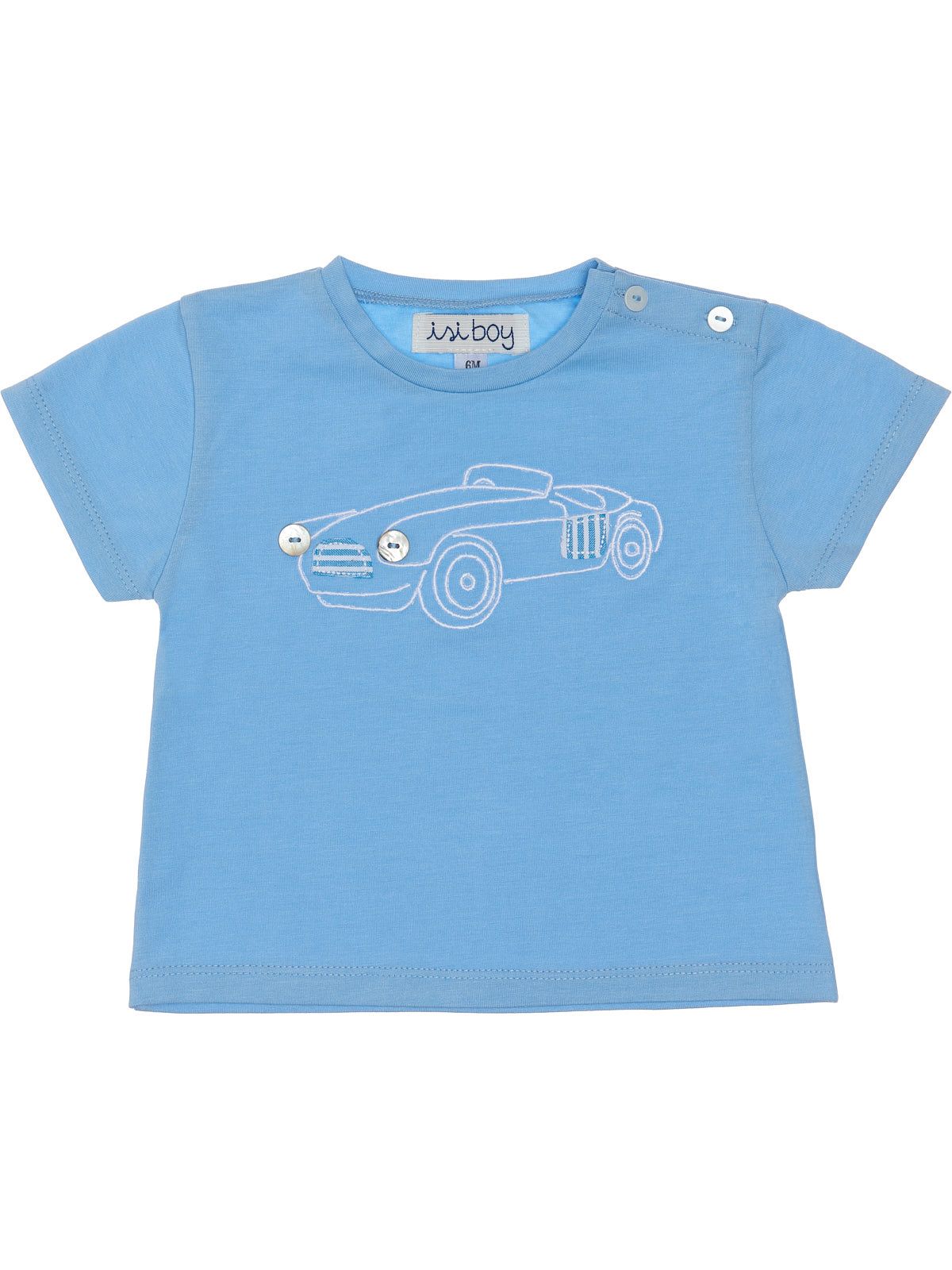 jersey T-shirt with car embroidery