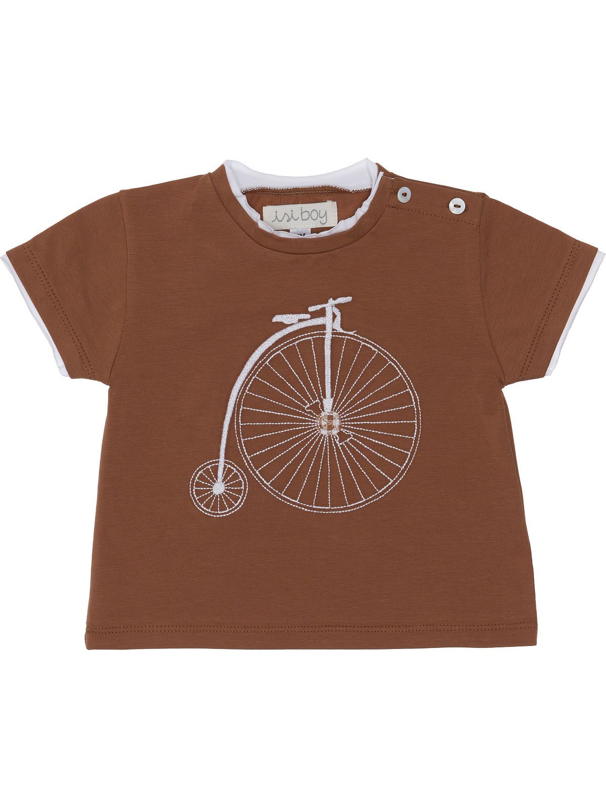 jersey T-shirt with embroidery and bicycle patch