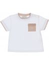 jersey T-shirt with checked cotton pocket
