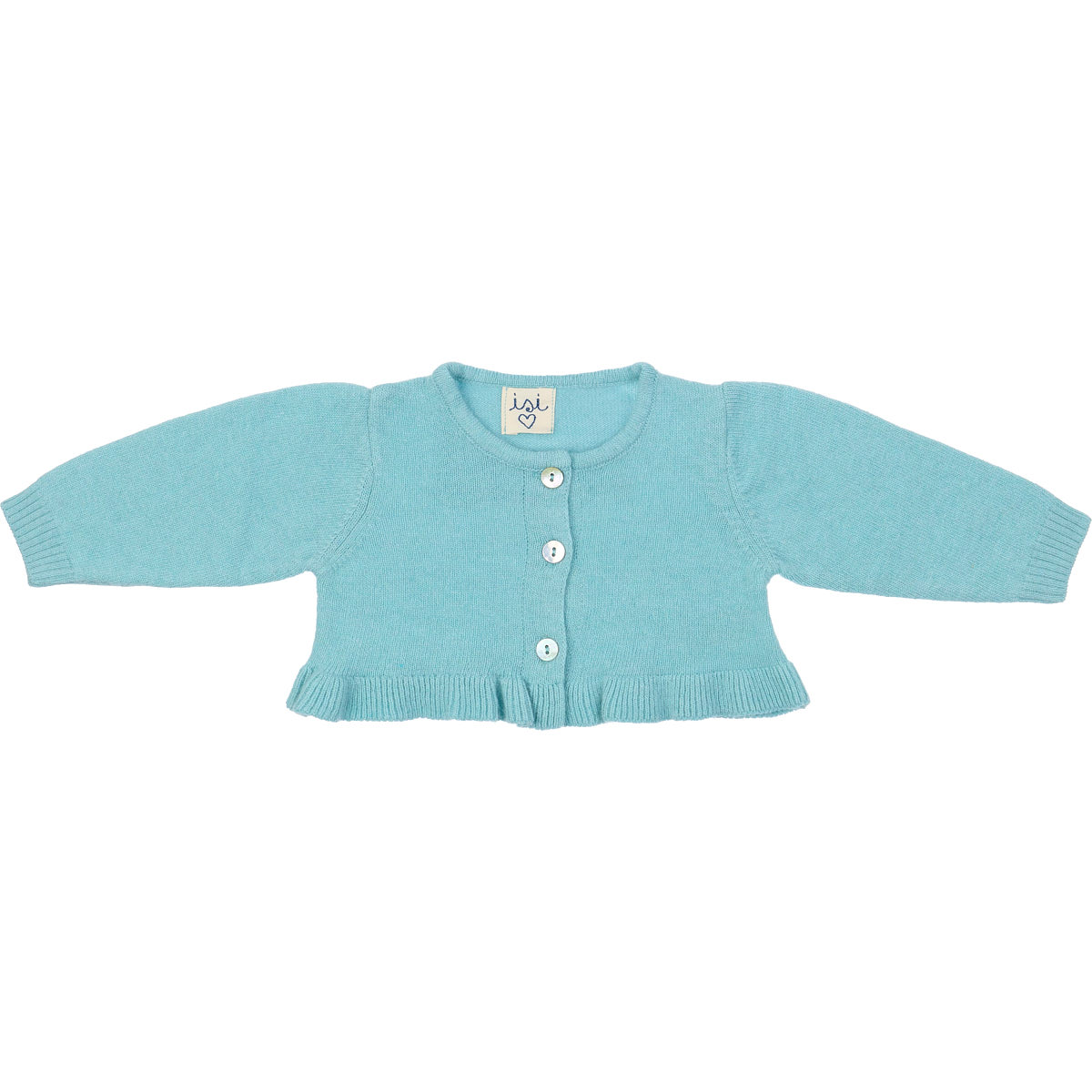 giacchina in lana/cashmere con rouche