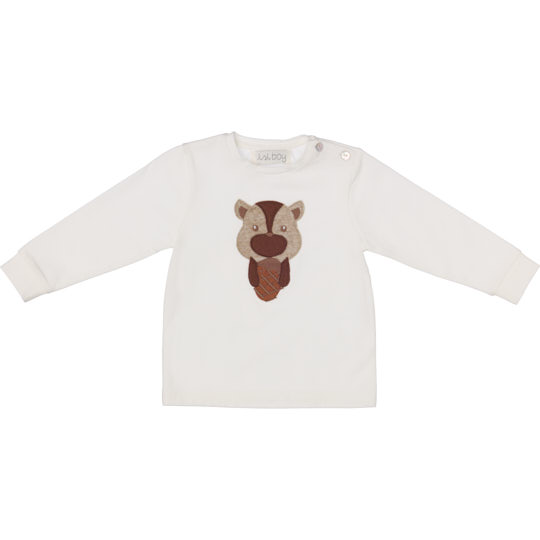 t-shirt in jersey con patch scoiattolo