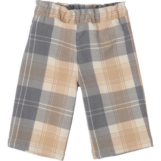 pantaloni alla caviglia in tartan moda con elastico in vita