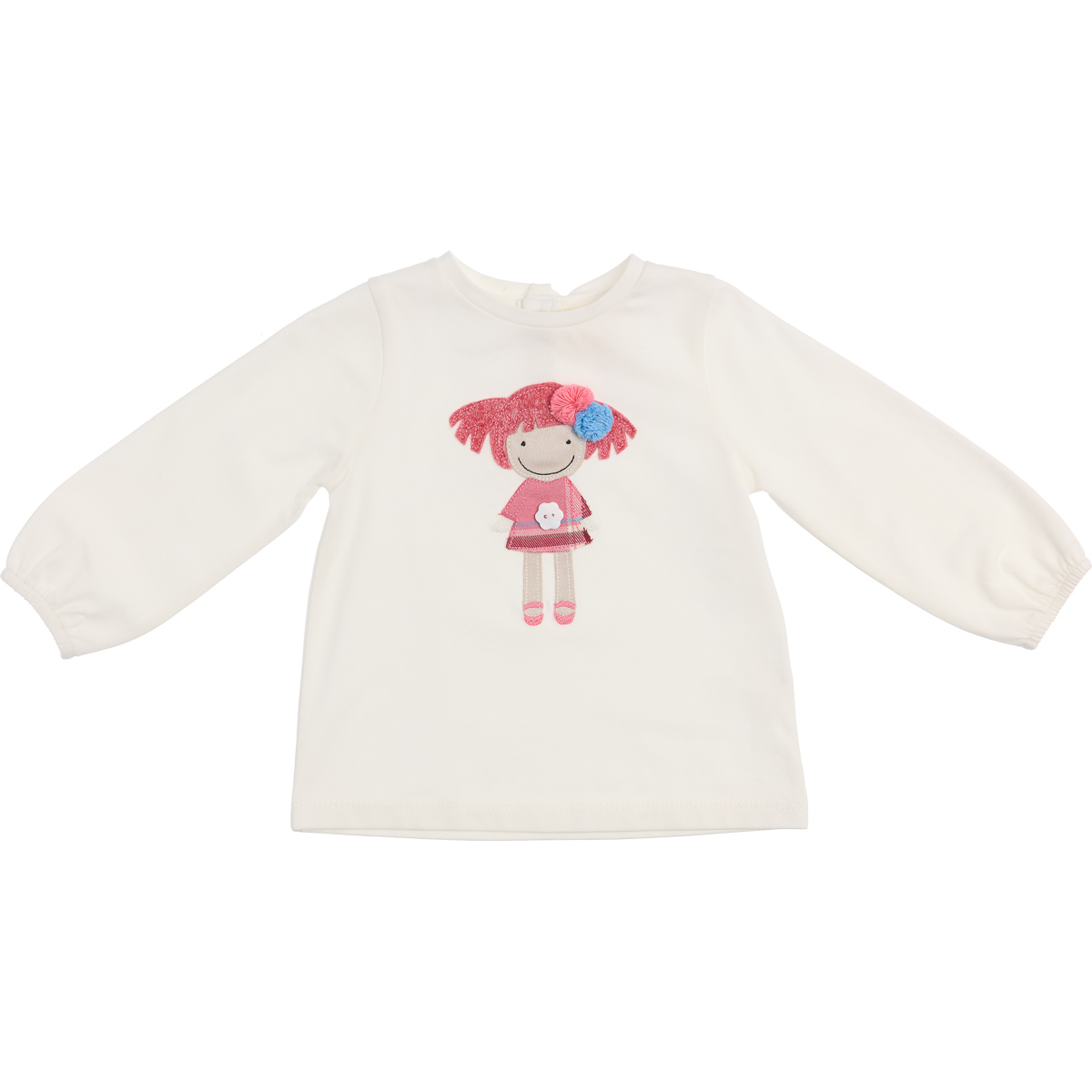 T-shirt in jersey con patch bambola