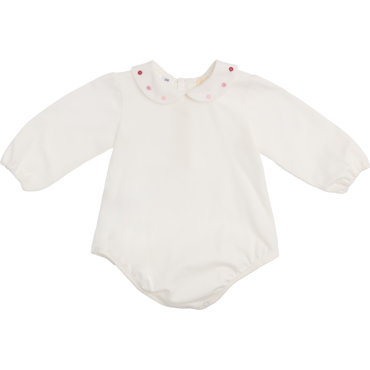 body in jersey con ricamo sul colletto