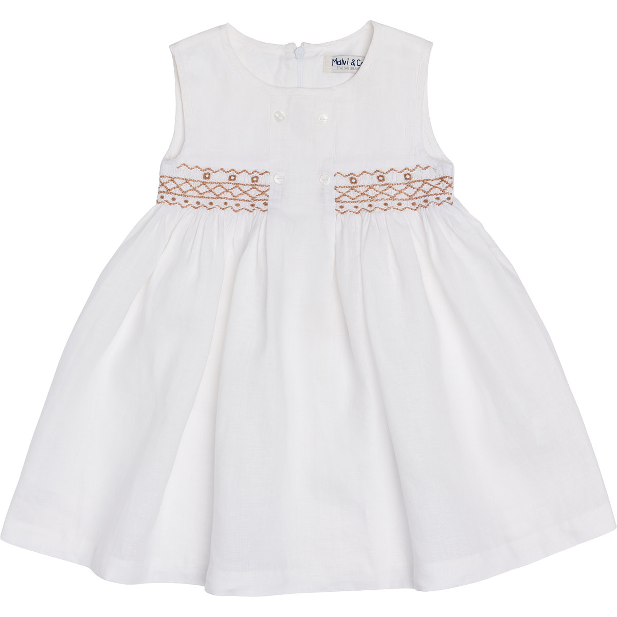 linen dress with smock