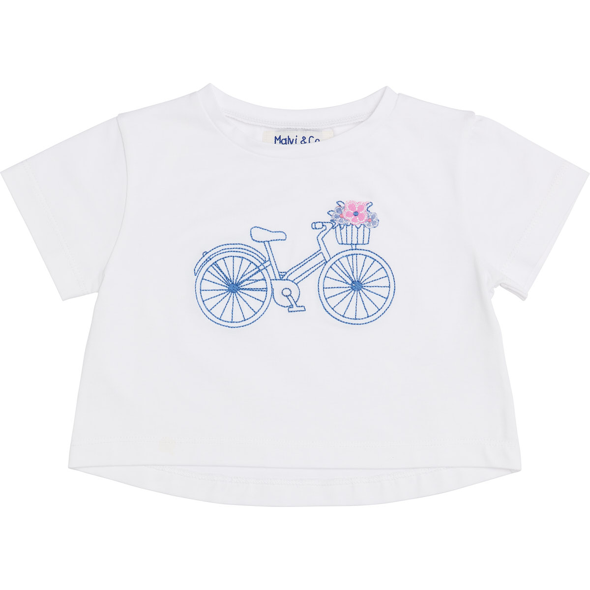 jersey crop top with bicycle detail