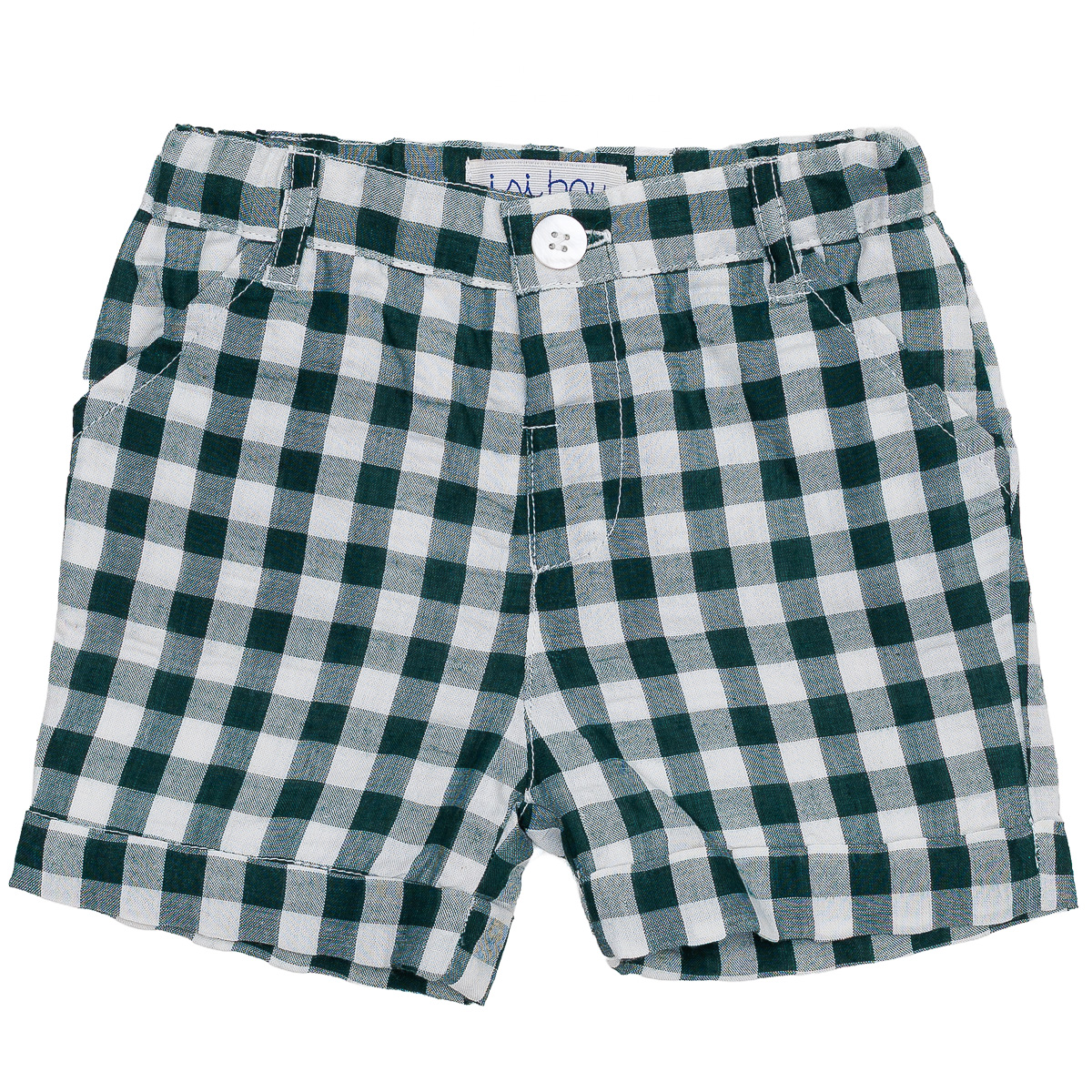 big checks boy bermuda with cuffs
