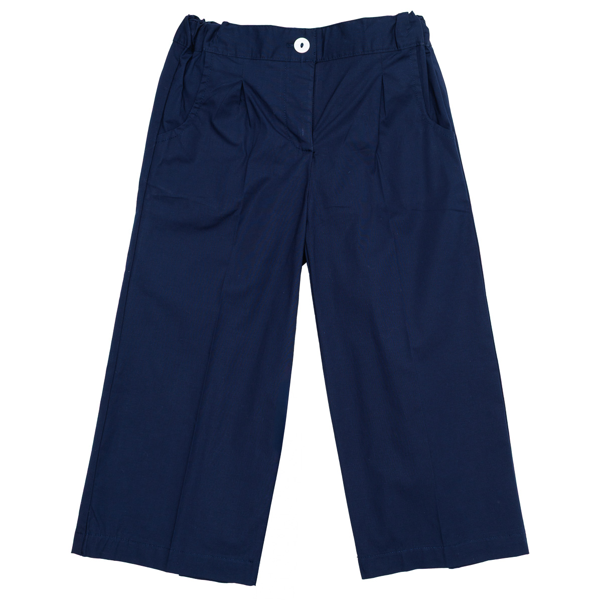 stretch drill palazzo trousers