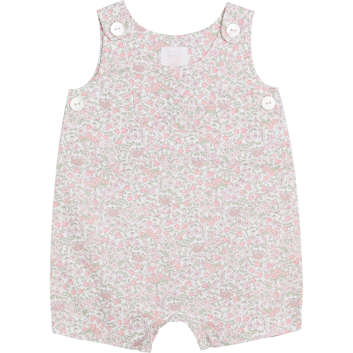 flower printed fabric dungarees